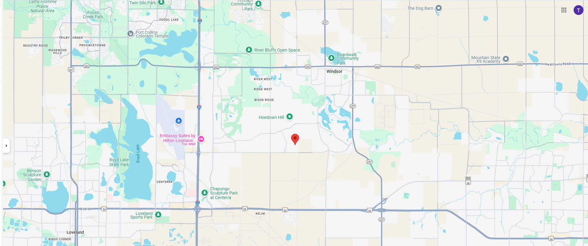 Northern Colorado Service Area Map